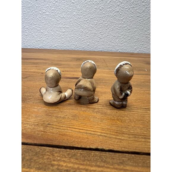 Set of 3 Hagen Renaker Inuit Eskimo Miniatures Figurines Vintage 1986 - Picture 7 of 7